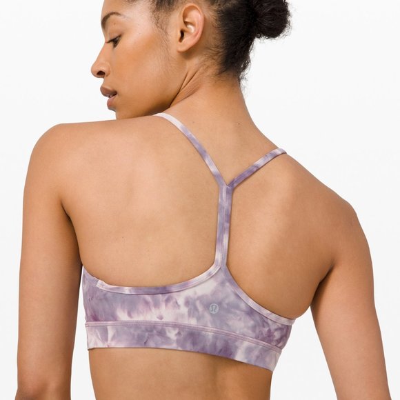 lululemon Flow Y Bra Nulu A-C Cup Sz 4 Diamond Dye - Picture 5 of 6